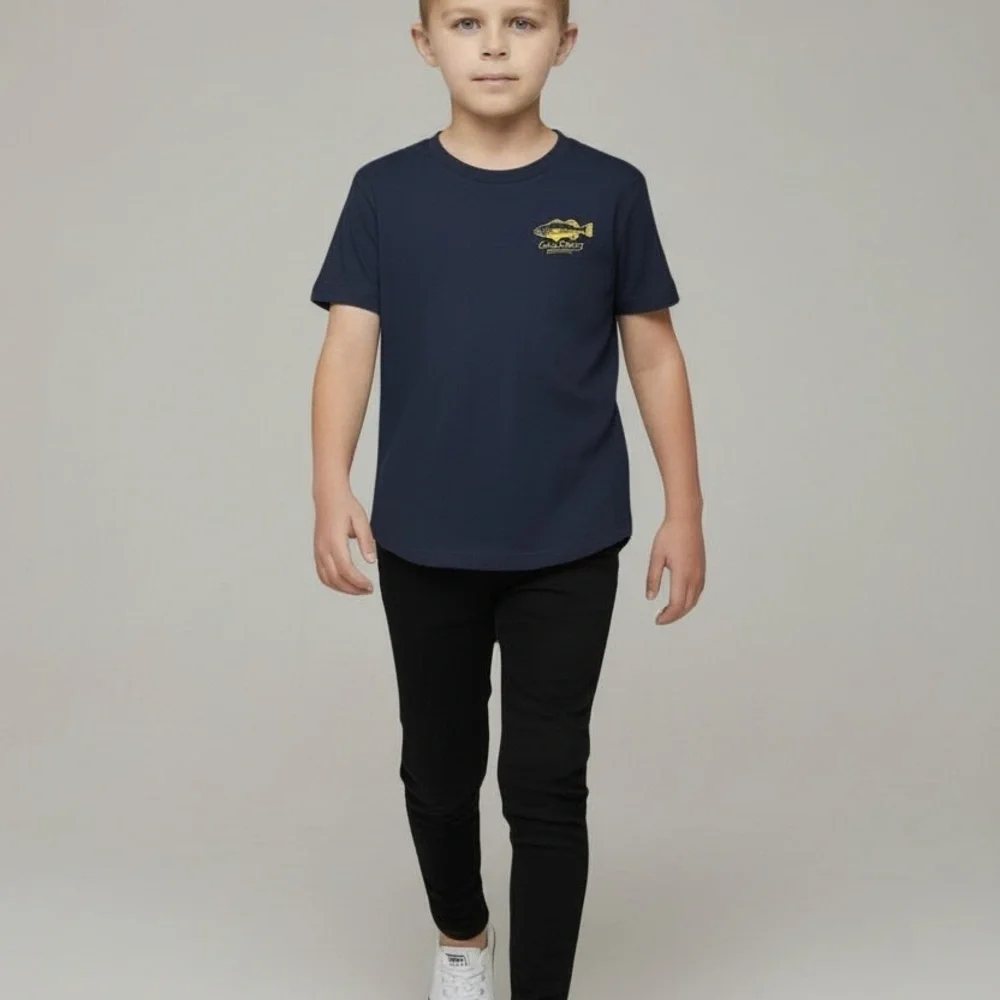 Old Navy cotton navy blue graphic design T-shirt Boys S (6-7) round neck
